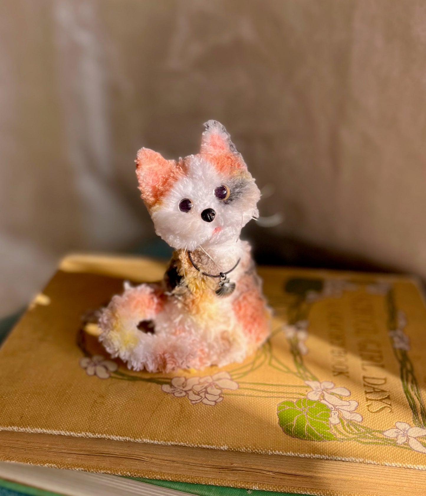 Posable calico cat, calico cat doll, calico cat miniature, calico figurine, cat lover gift