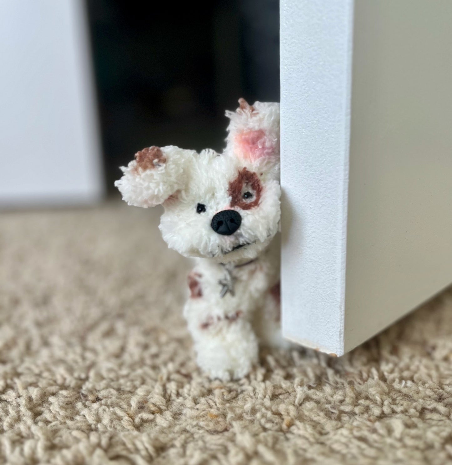 Miniature posable dog, tiny dog doll, posable miniature, doll pet