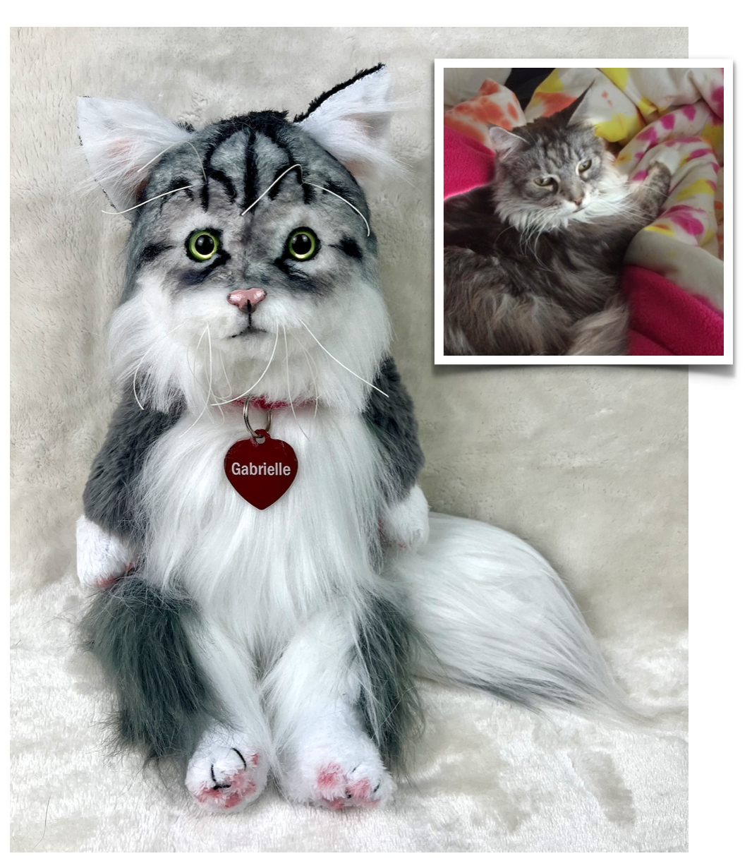 Custom Plush Cat Replica—12 to 15"