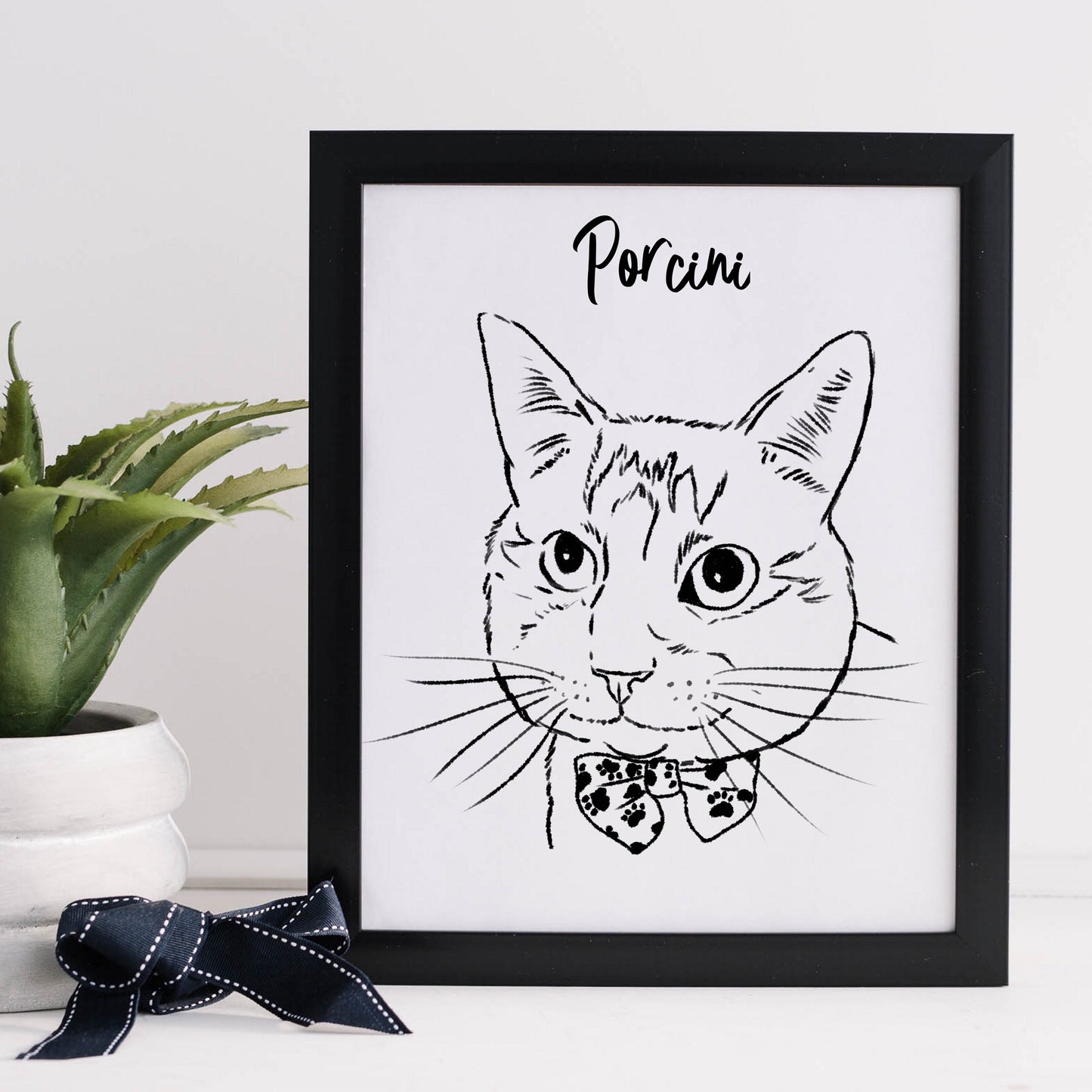 Pet Sketch, Digital Line Drawing