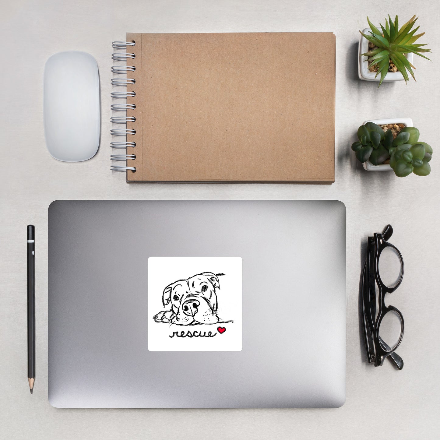 Rescue Pitbull sticker, Pitbull decal, Pit bull sketch, positive pitbull, Rescue Pittie sticker, laptop sticker 4x4