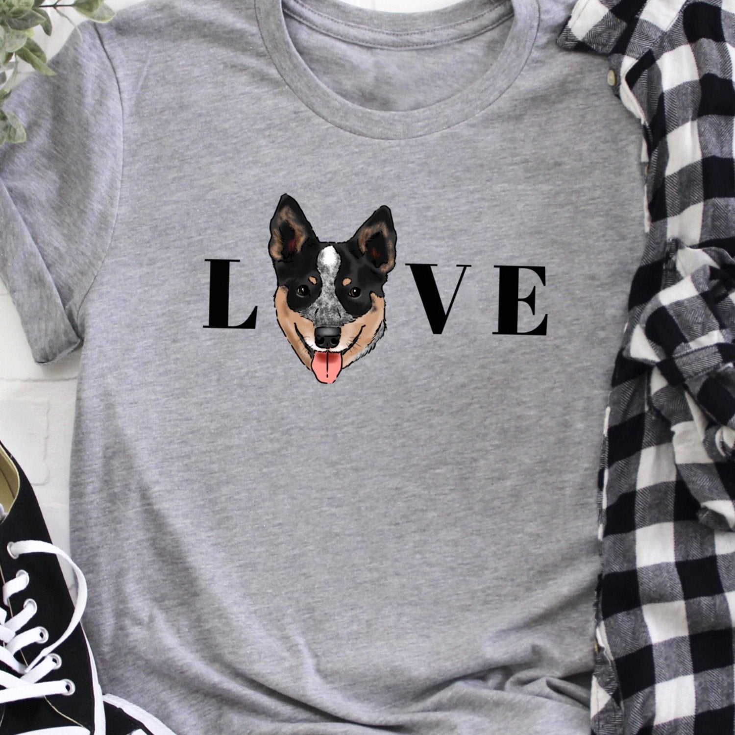 Australian Cattle Dog/Blue Heeler LOVE Unisex T-shirt