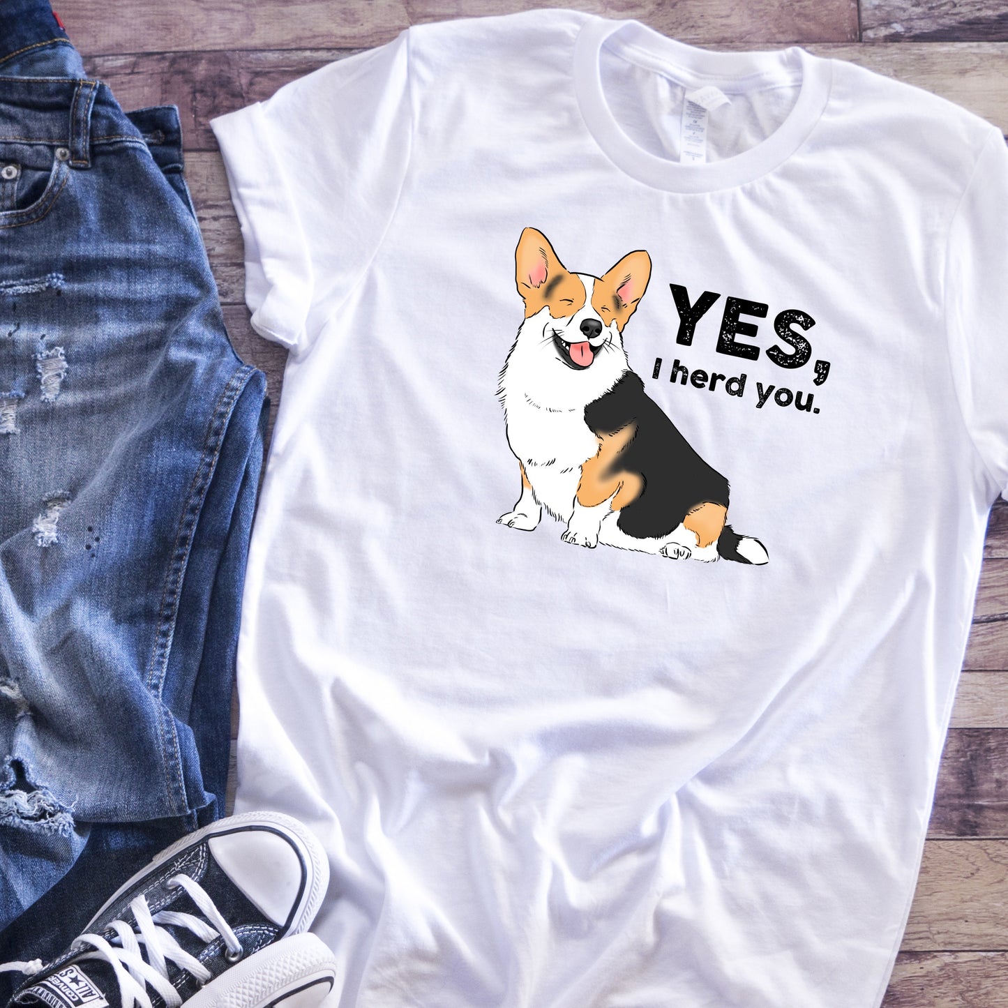 T-Shirts - Funny Corgi "I Herd You" Unisex T-Shirt