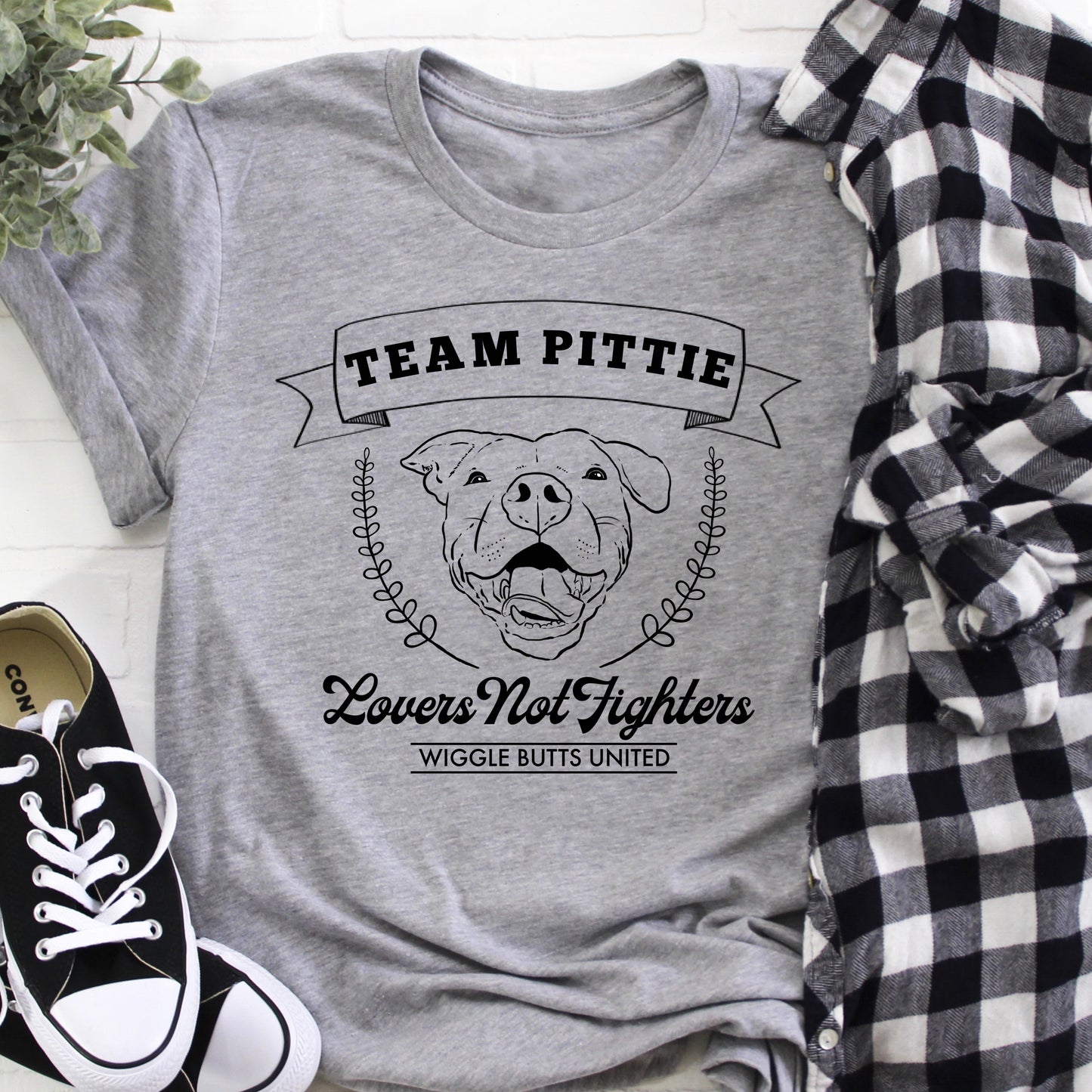 pitbull lover t-shirt, team pittie shirt, end bsl t-shirt, positive pit bull shirt, gray shirt