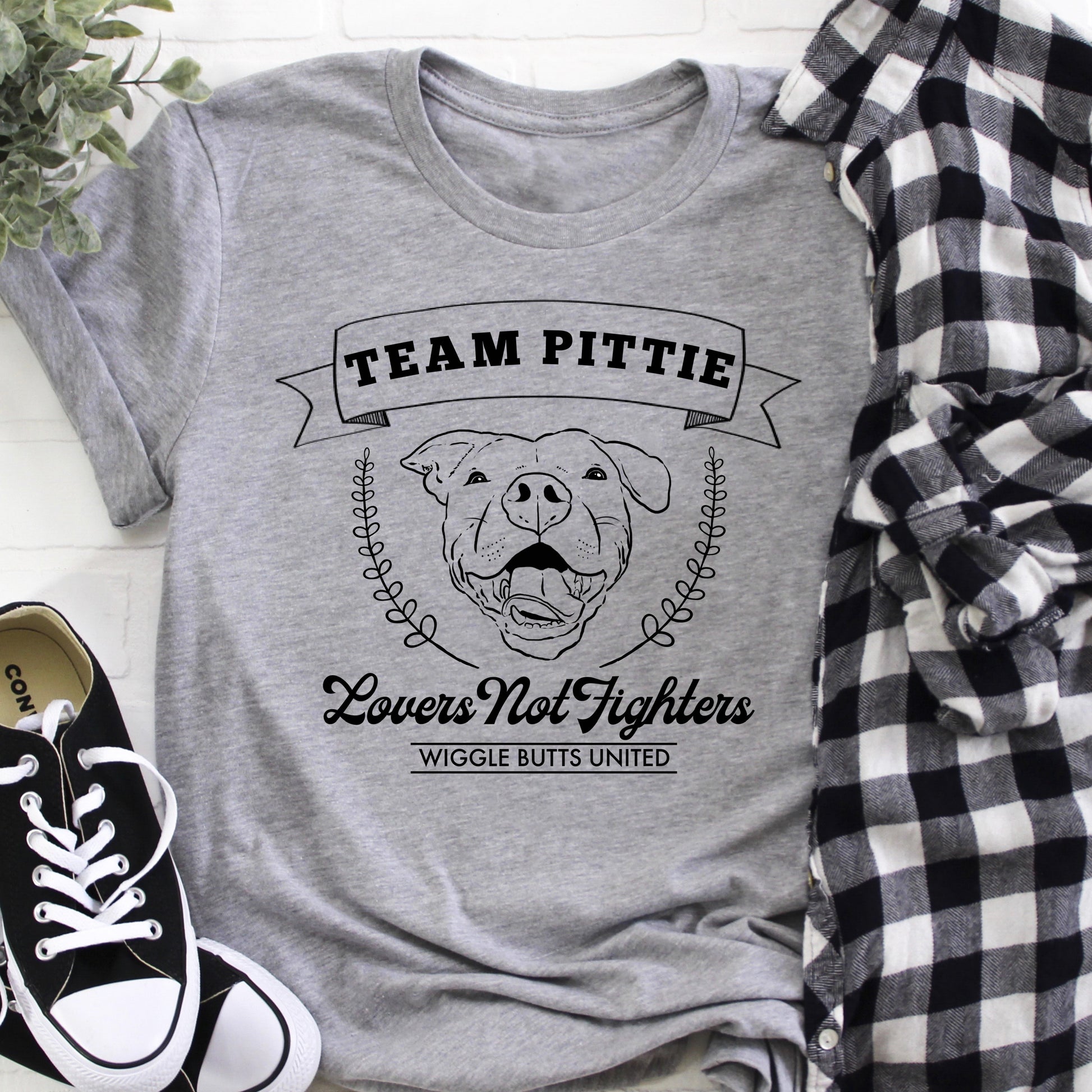 pitbull lover t-shirt, team pittie shirt, end bsl t-shirt, positive pit bull shirt, gray shirt