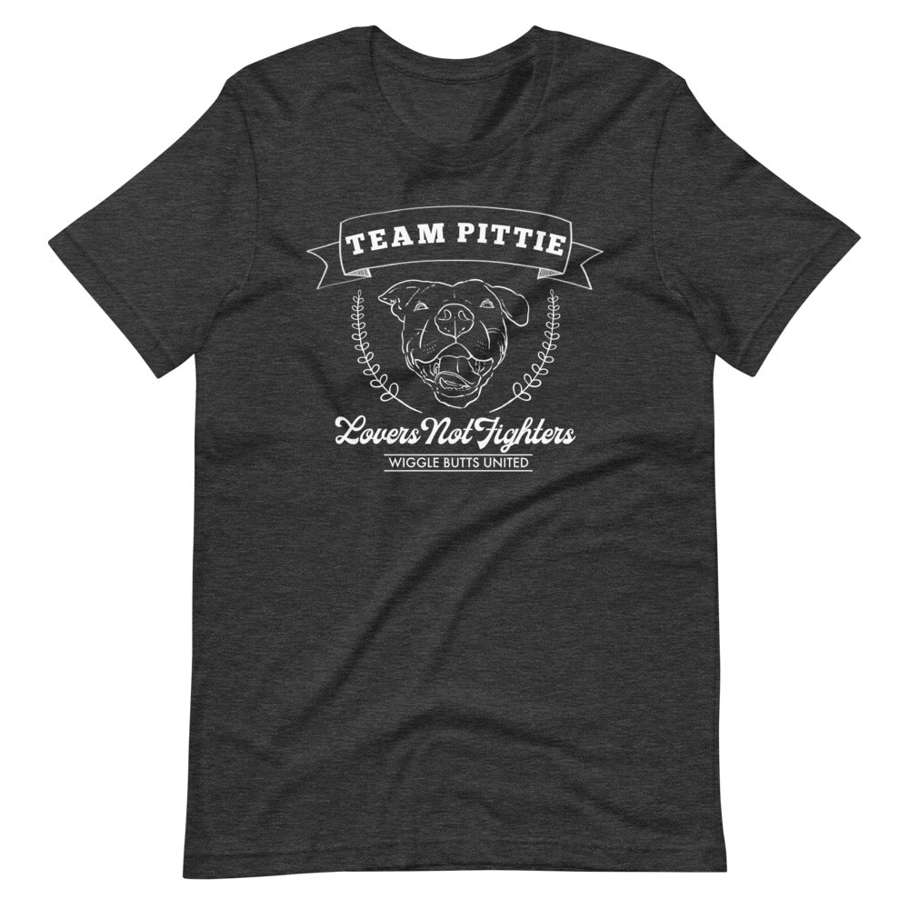 pitbull lover t-shirt, team pittie shirt, end bsl t-shirt, positive pit bull shirt, dark gray shirt