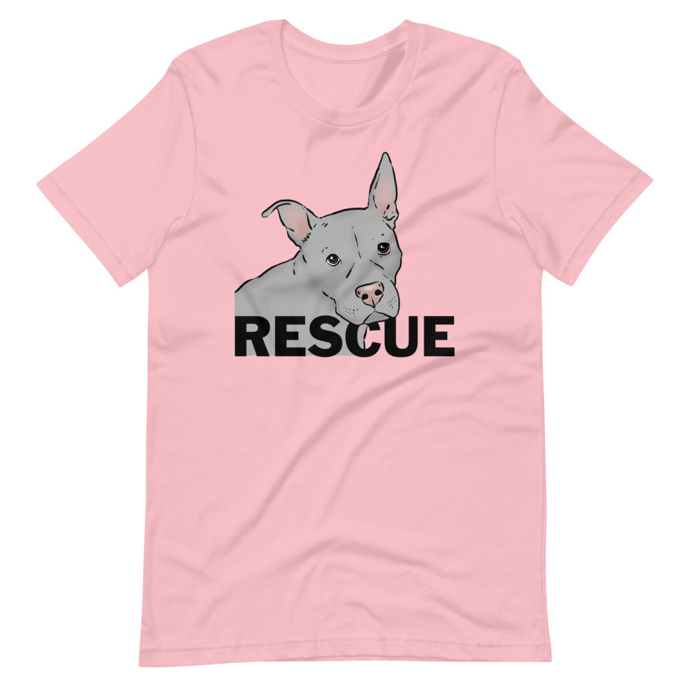 Pitbull Rescue T-shirt, Pittie rescue tee, shelter dog t-shirt, rescue pitbulls, pink shirt