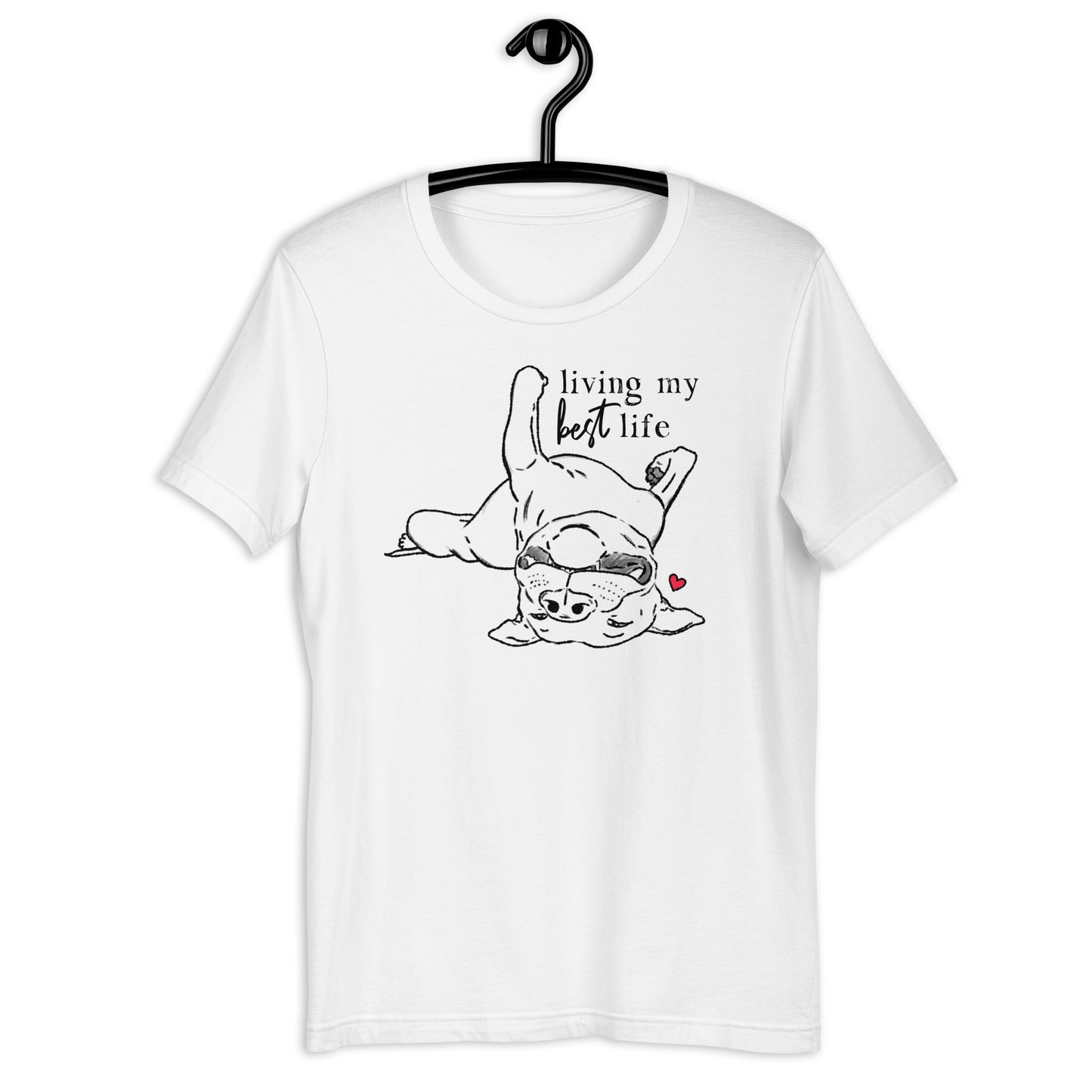 Funny Pitbull T-Shirt, Living My Best Life Pit Bull, white shirt