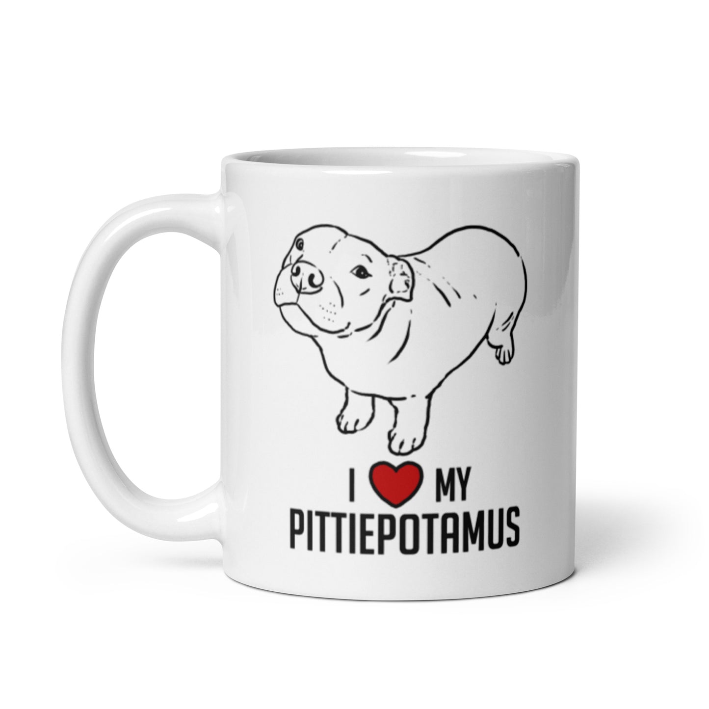 Pittiepotamus Mug, Funny pitbull mug, pit bull mug, 12 oz