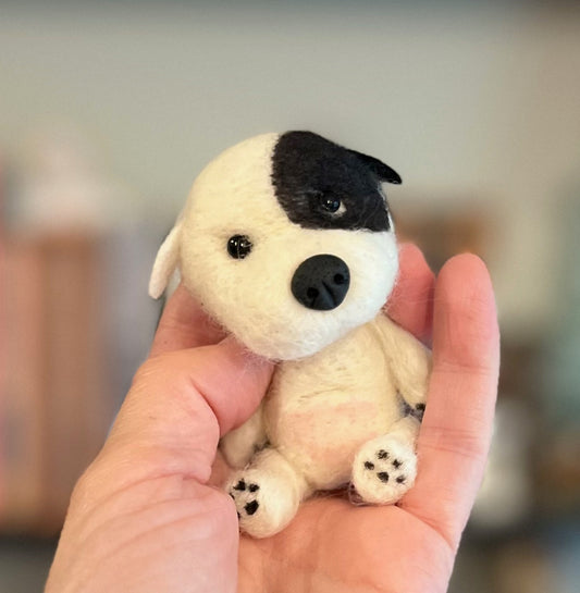 4" FELTED PUP: "Pudge"