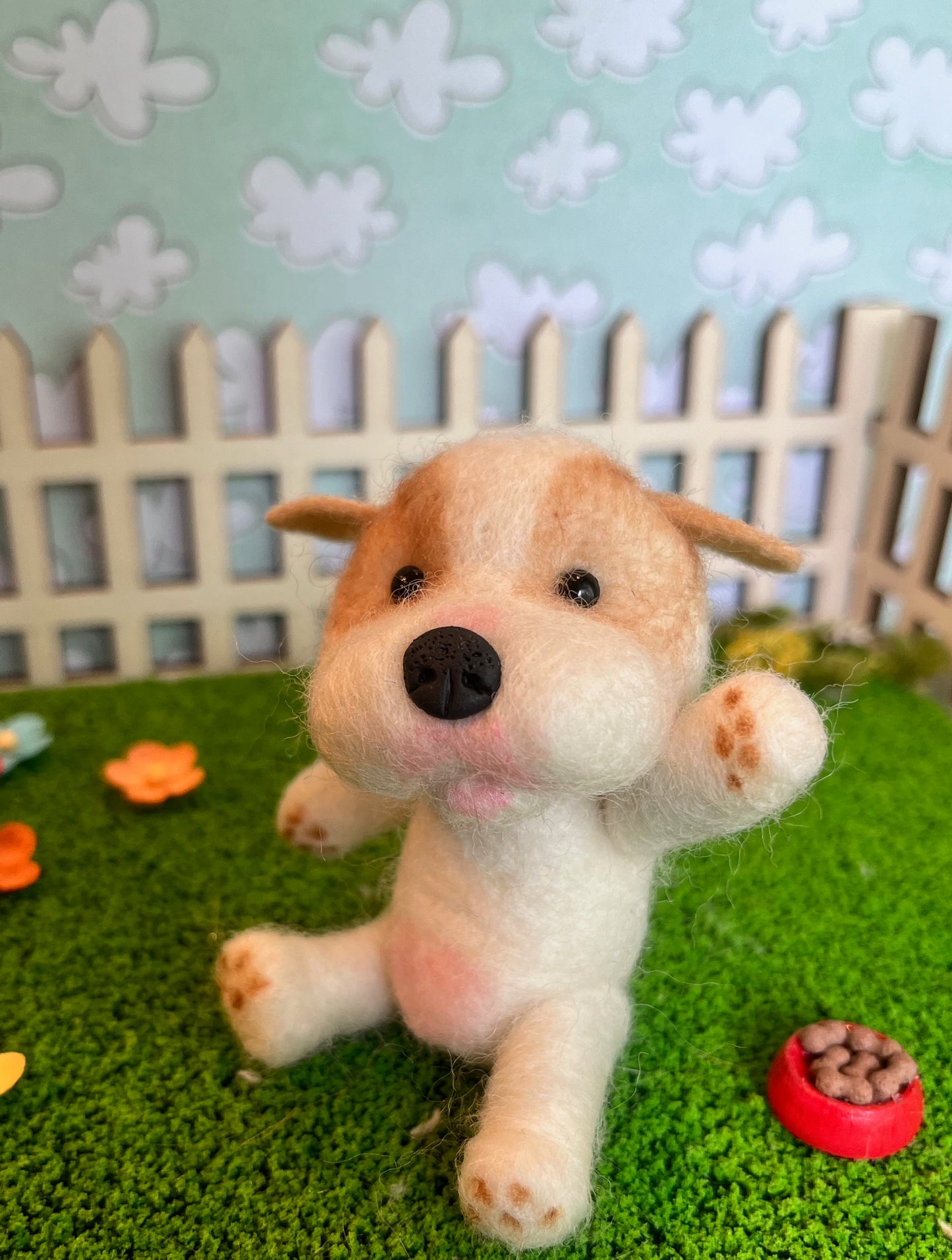 4" FELTED PUP: Butterball