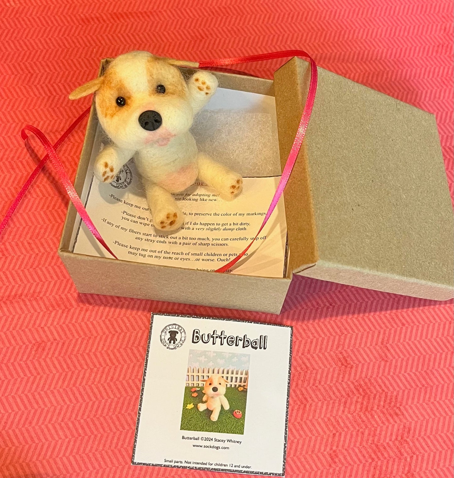 4" FELTED PUP: Butterball