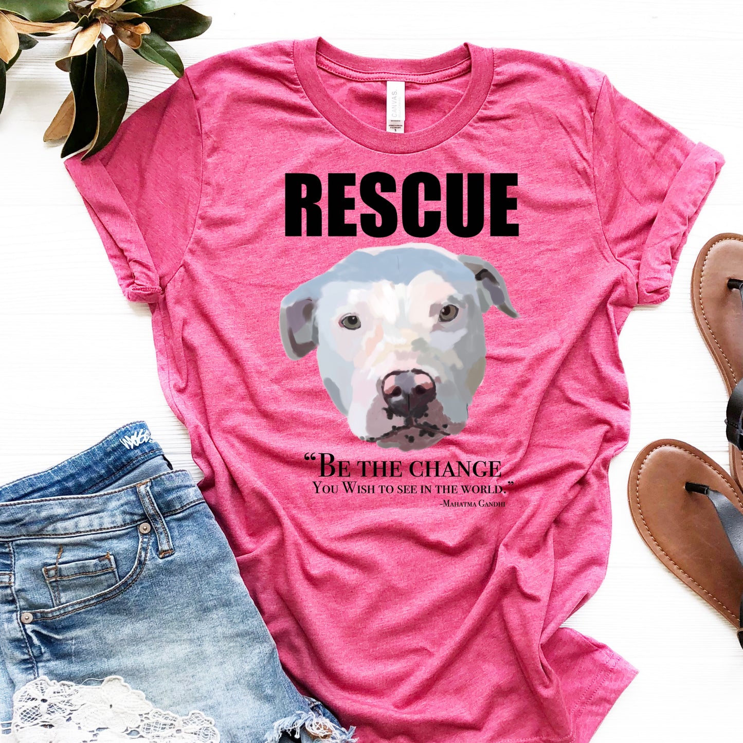 "Be the Change" Rescue Pittie Tee