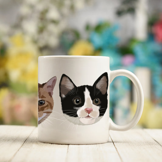 Painted Kitties Ceramic Mug