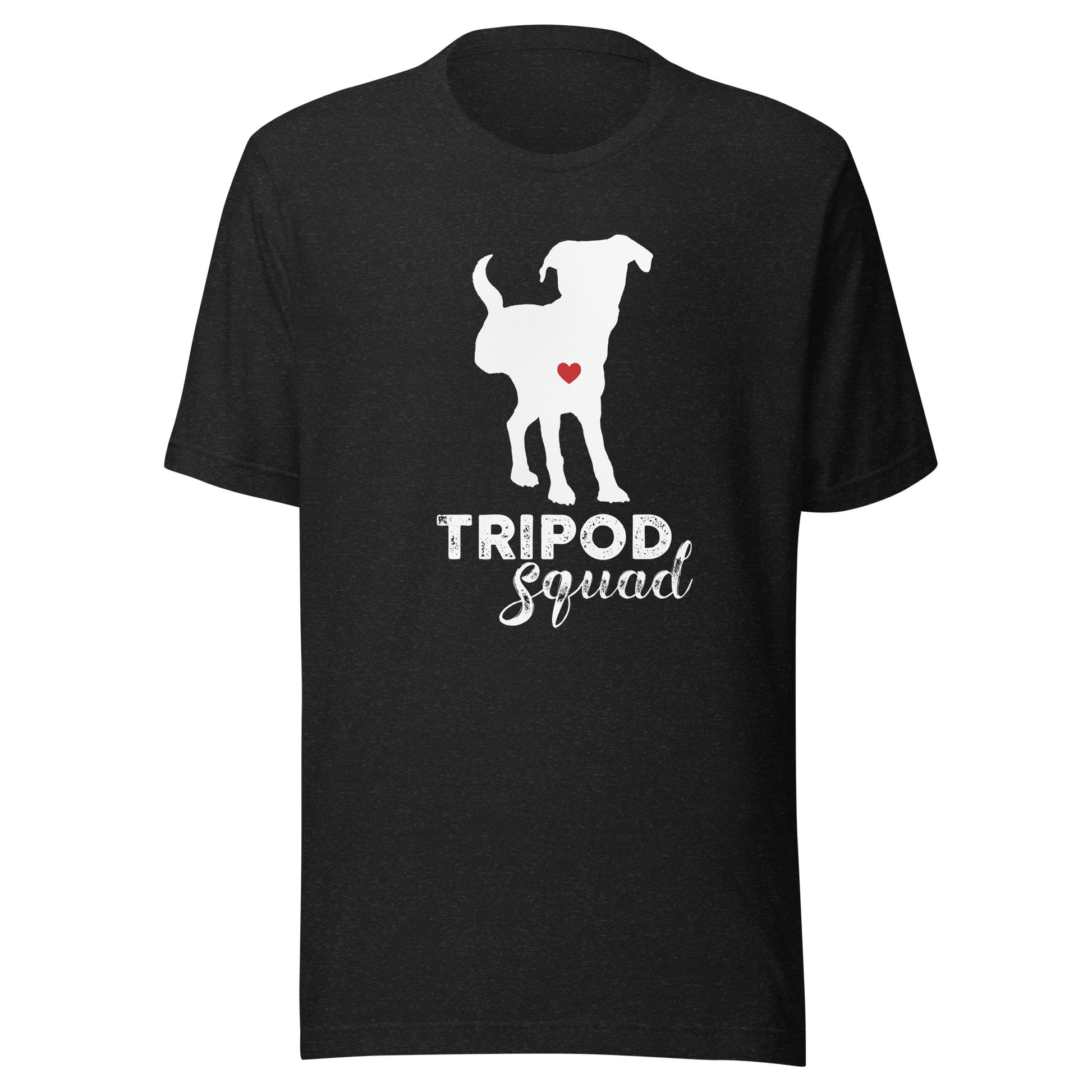 Tripod Squad t-shirt, Tripod Dog t-shirt , tripaws, Back Right Leg Amputee