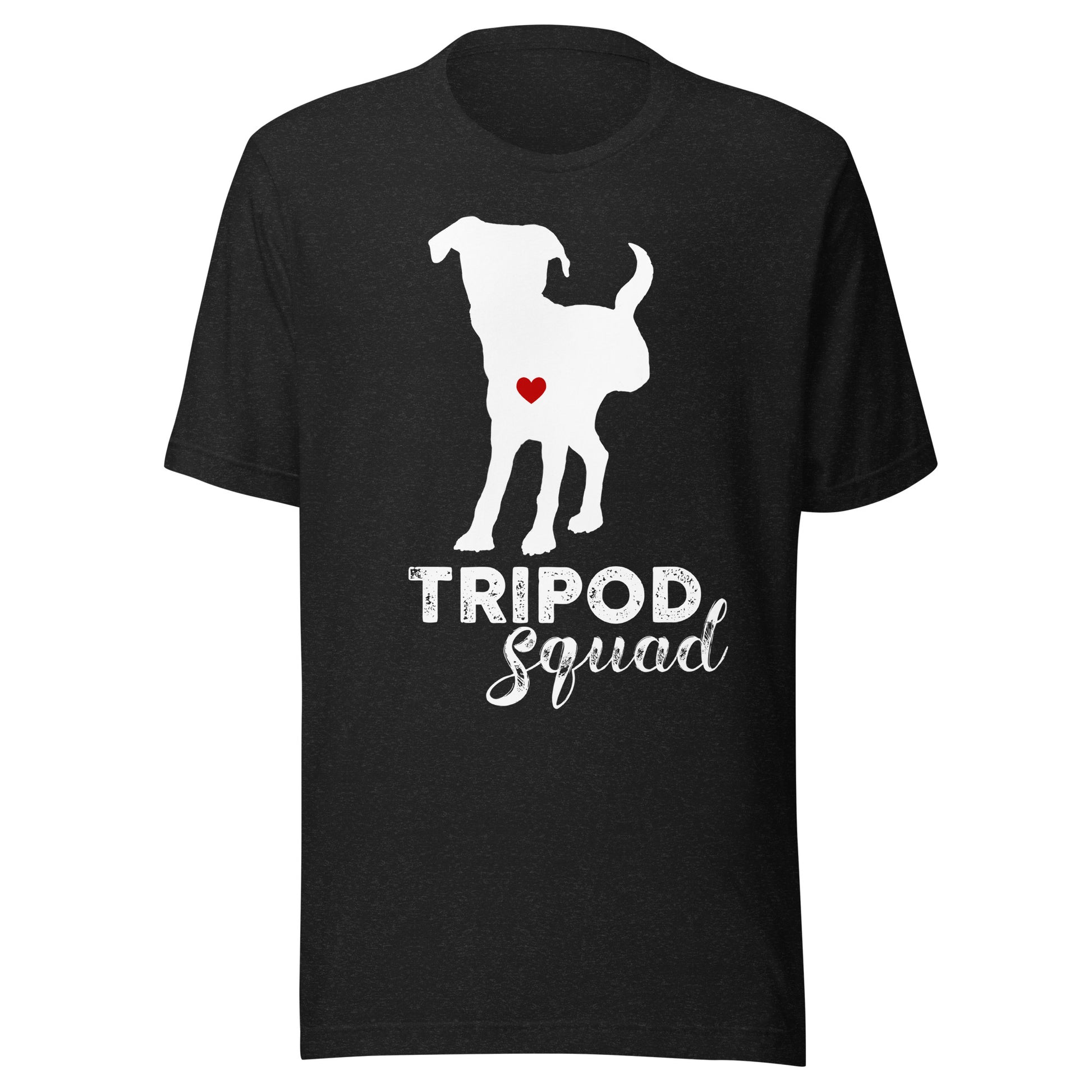 Tripod Squad t-shirt, Tripod Dog t-shirt, Tripaws, Back Left Leg Amputee