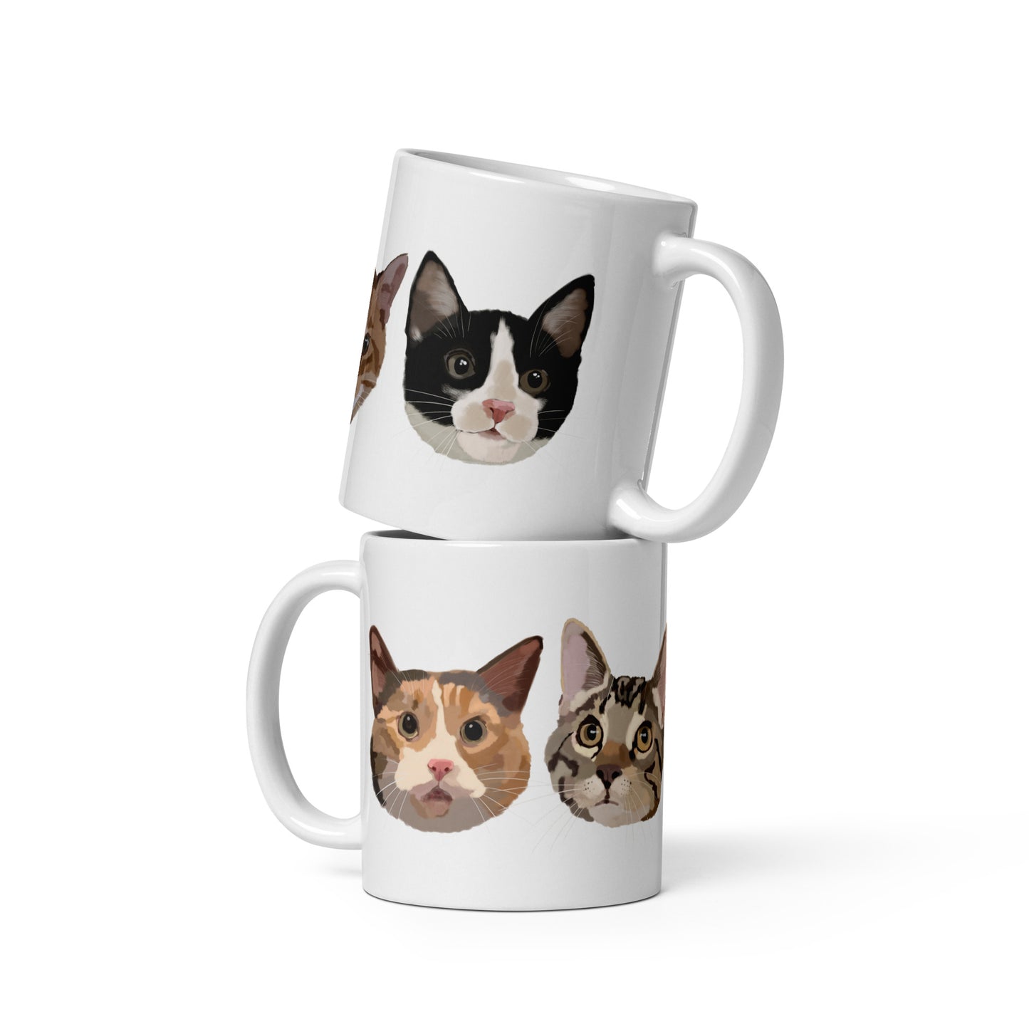 Painted Kitties Ceramic Mug