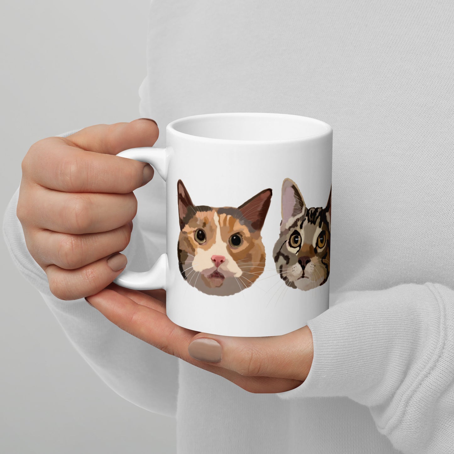 Painted Kitties Ceramic Mug