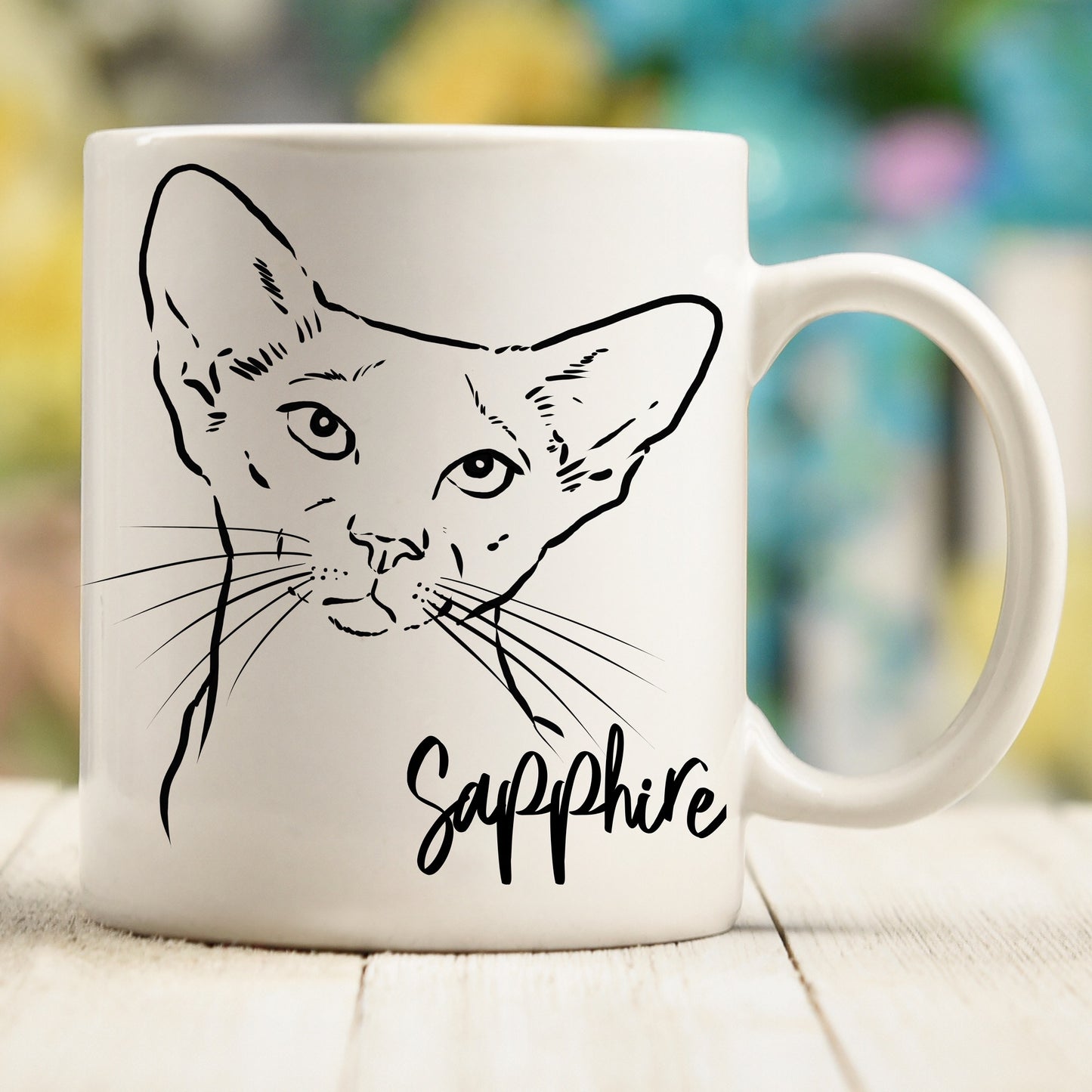 Custom Pet Portrait Mug, dog portrait, cat portrait, 11 oz mug