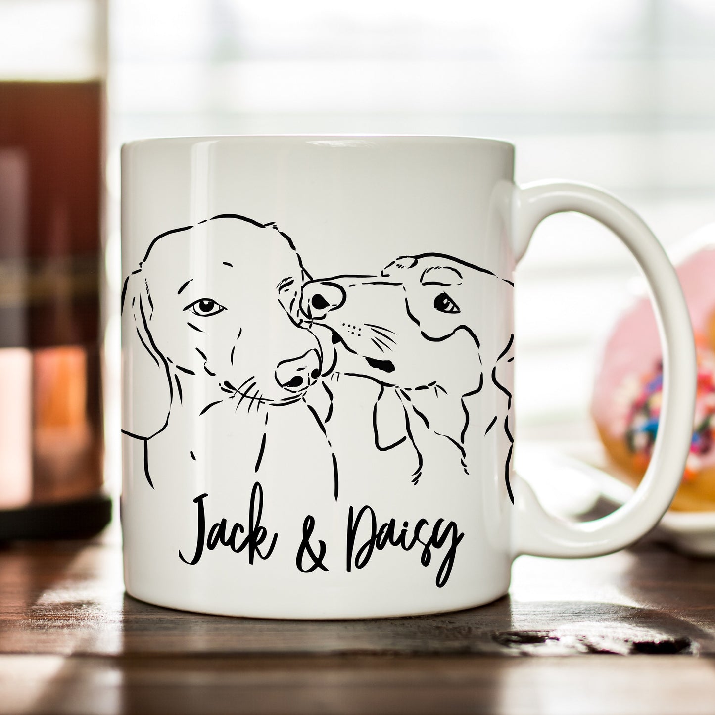 Custom Pet Portrait Mug, dog portrait, cat portrait, 11 oz mug