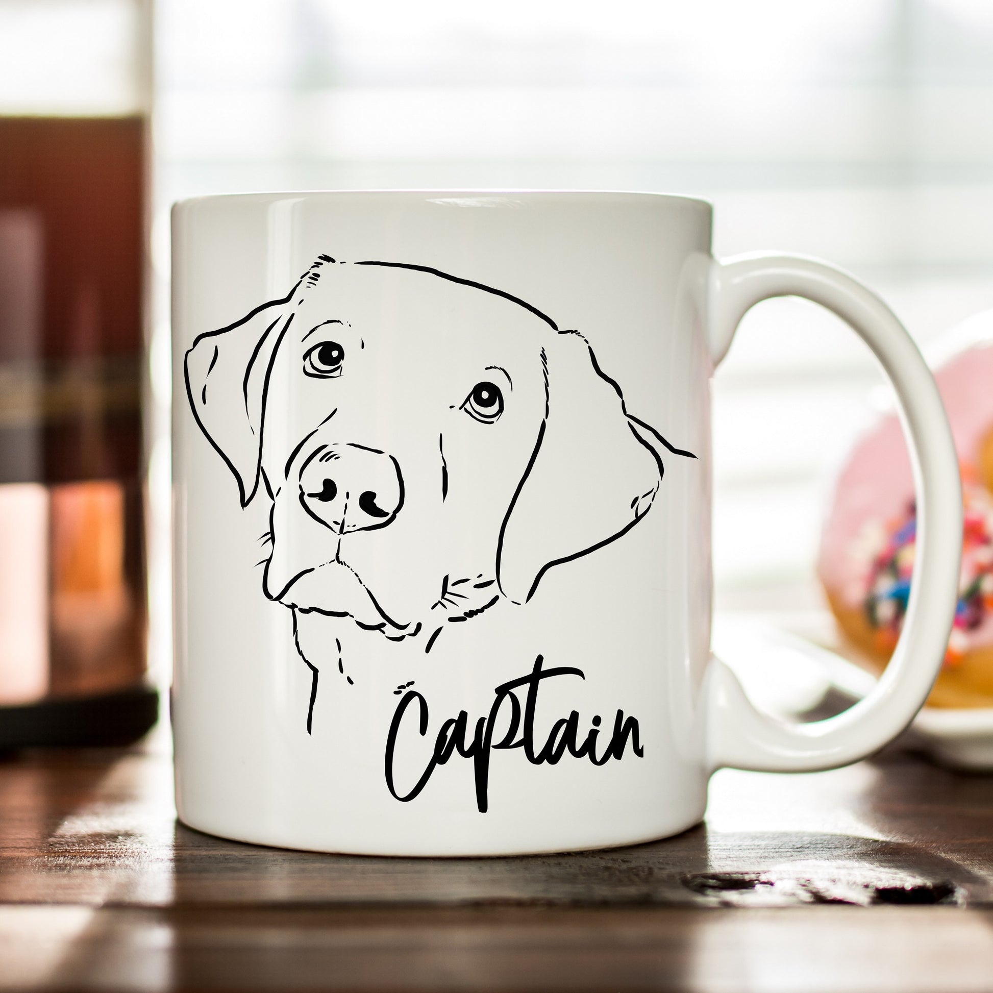 Custom Pet Portrait Mug, dog portrait, cat portrait, 11 oz mug