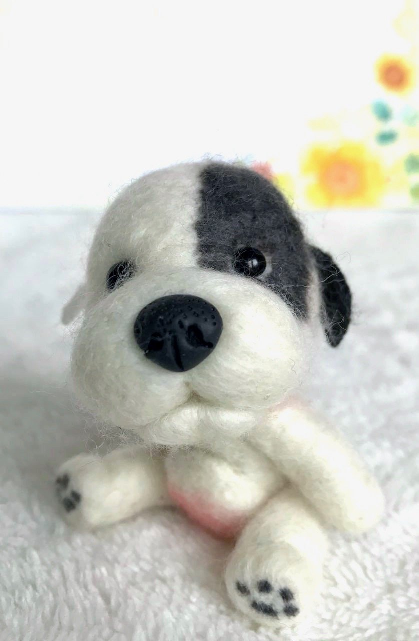 Mini Plush - Pudge, 4" Felted Mini Pup