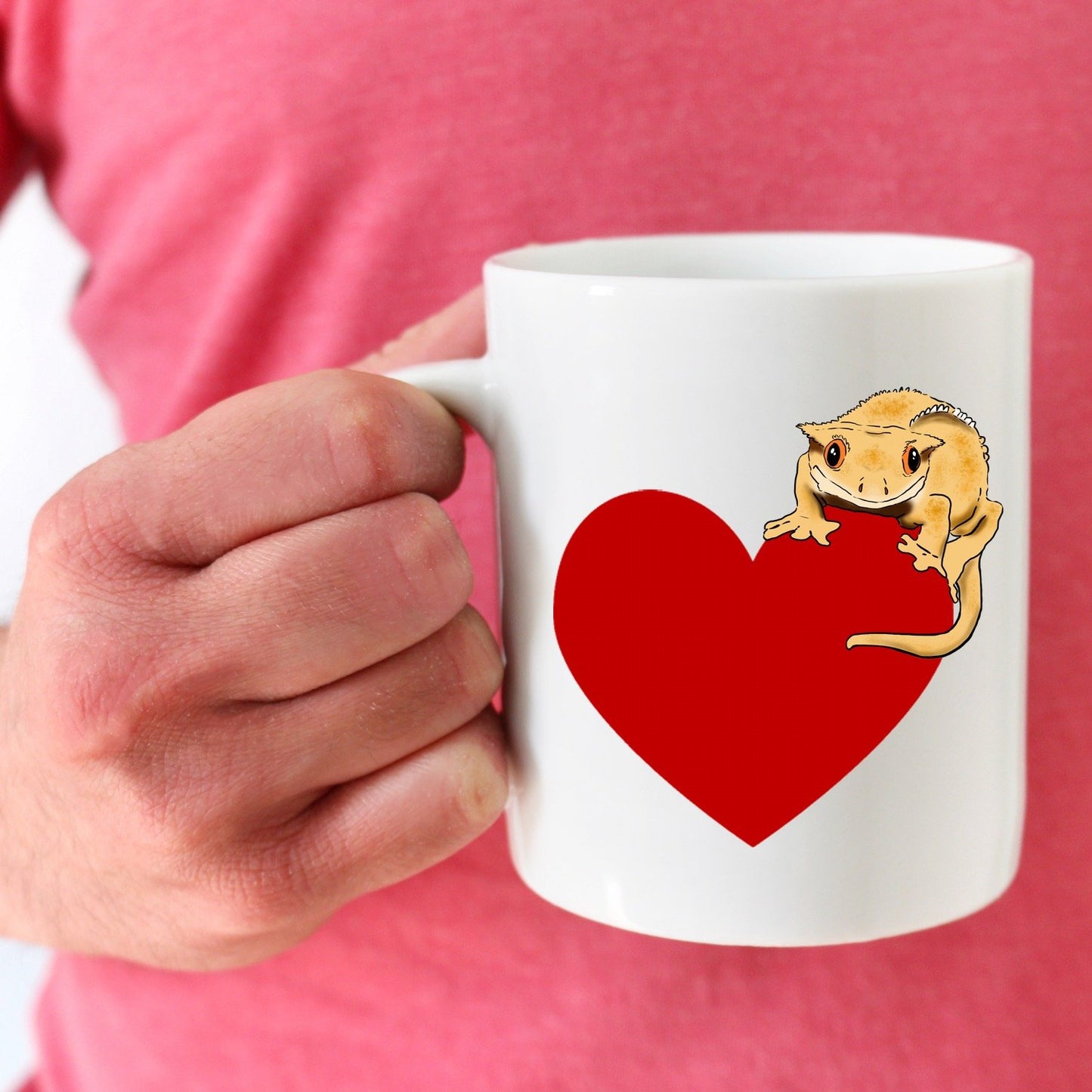 Mugs - Crested Gecko Heart Mug