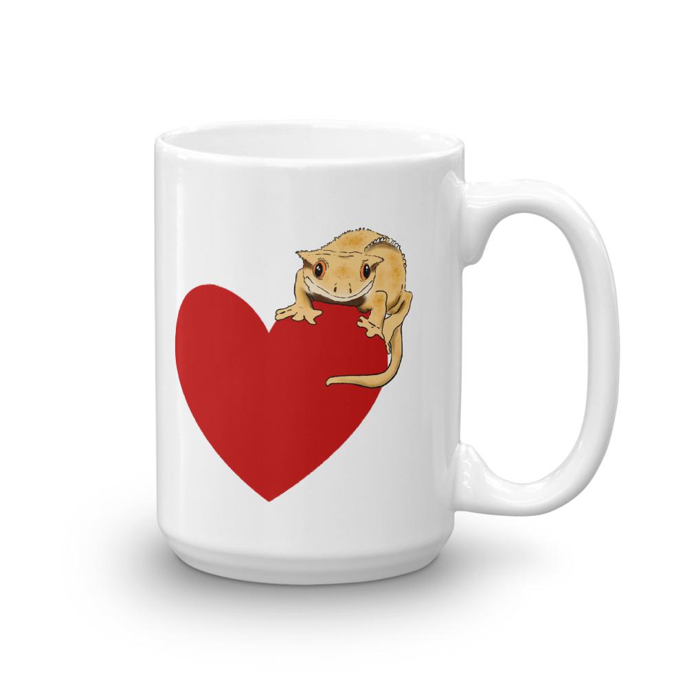 Mugs - Crested Gecko Heart Mug