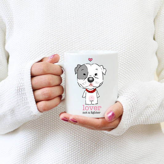 Mugs - Pitbull Puppy Lover Not A Fighter Mug