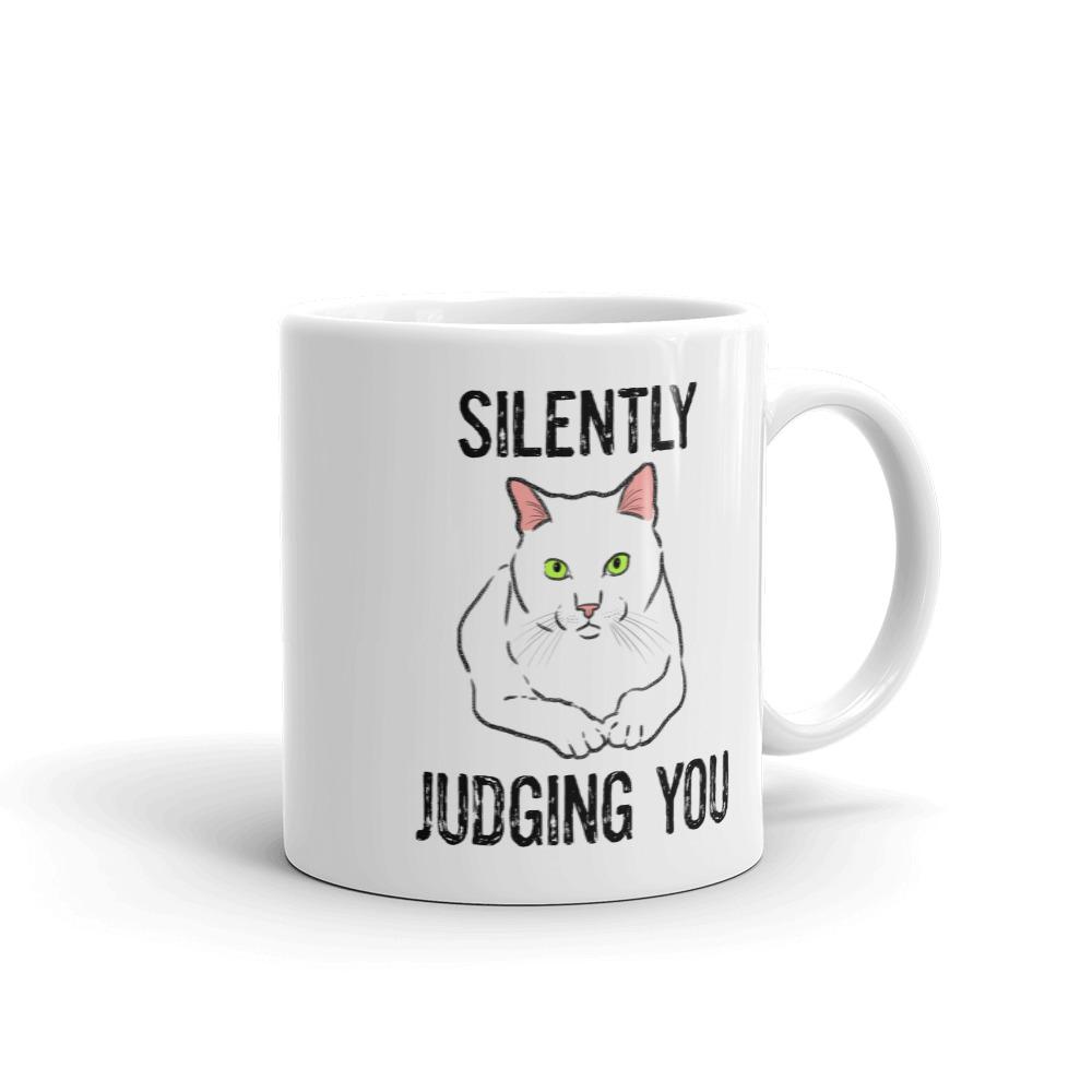 Mugs - "Silently Judging You" Funny Cat Mug