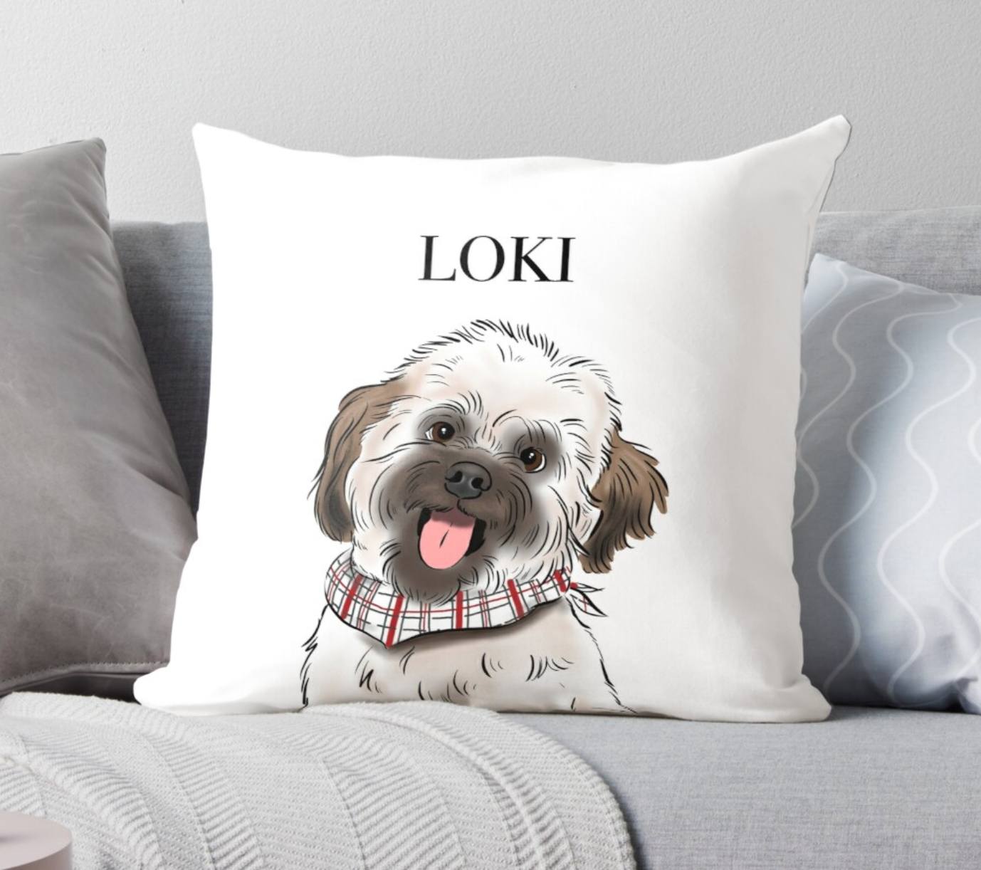 Pillows - Custom Pet Portrait Pillow 18x18