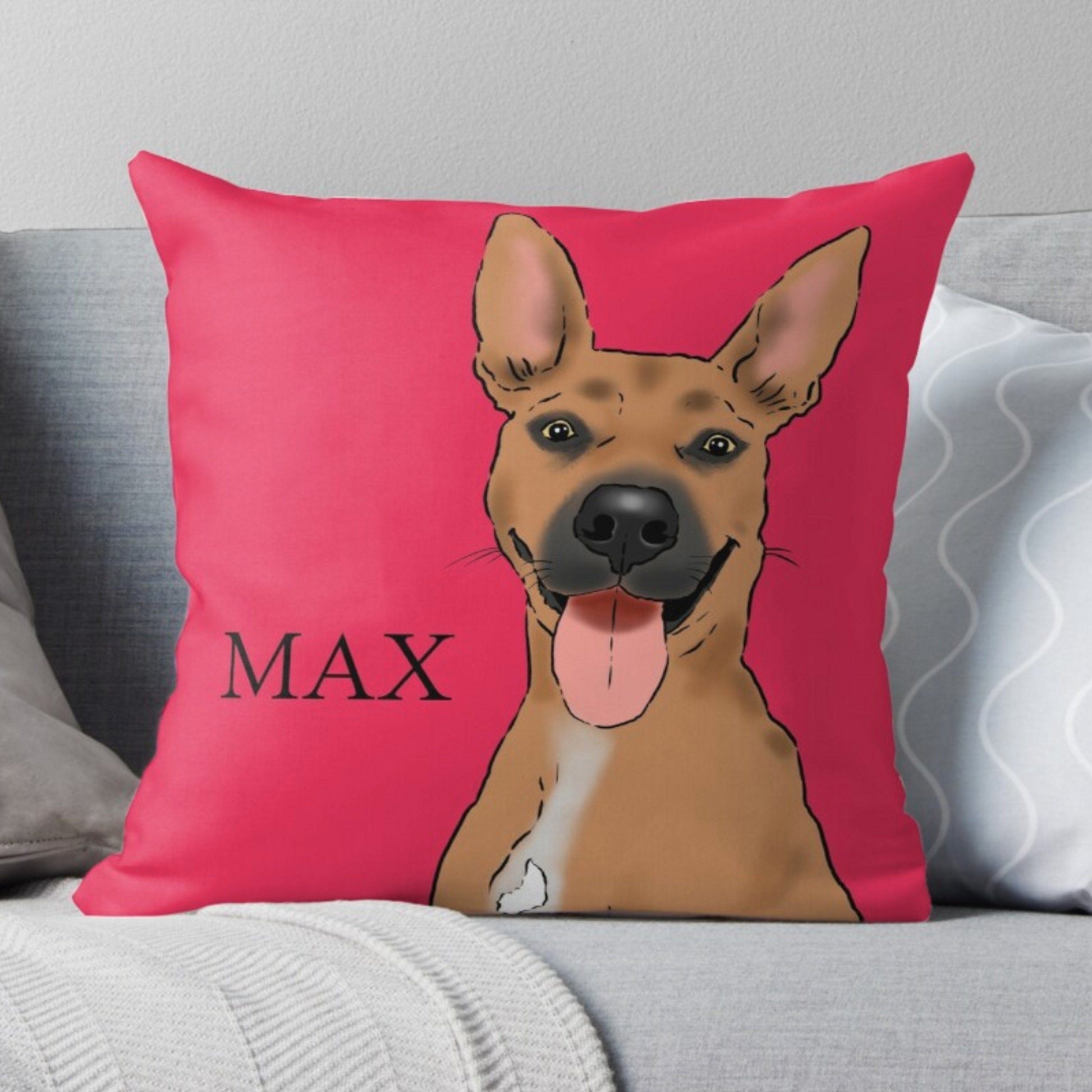 Pillows - Custom Pet Portrait Pillow 18x18