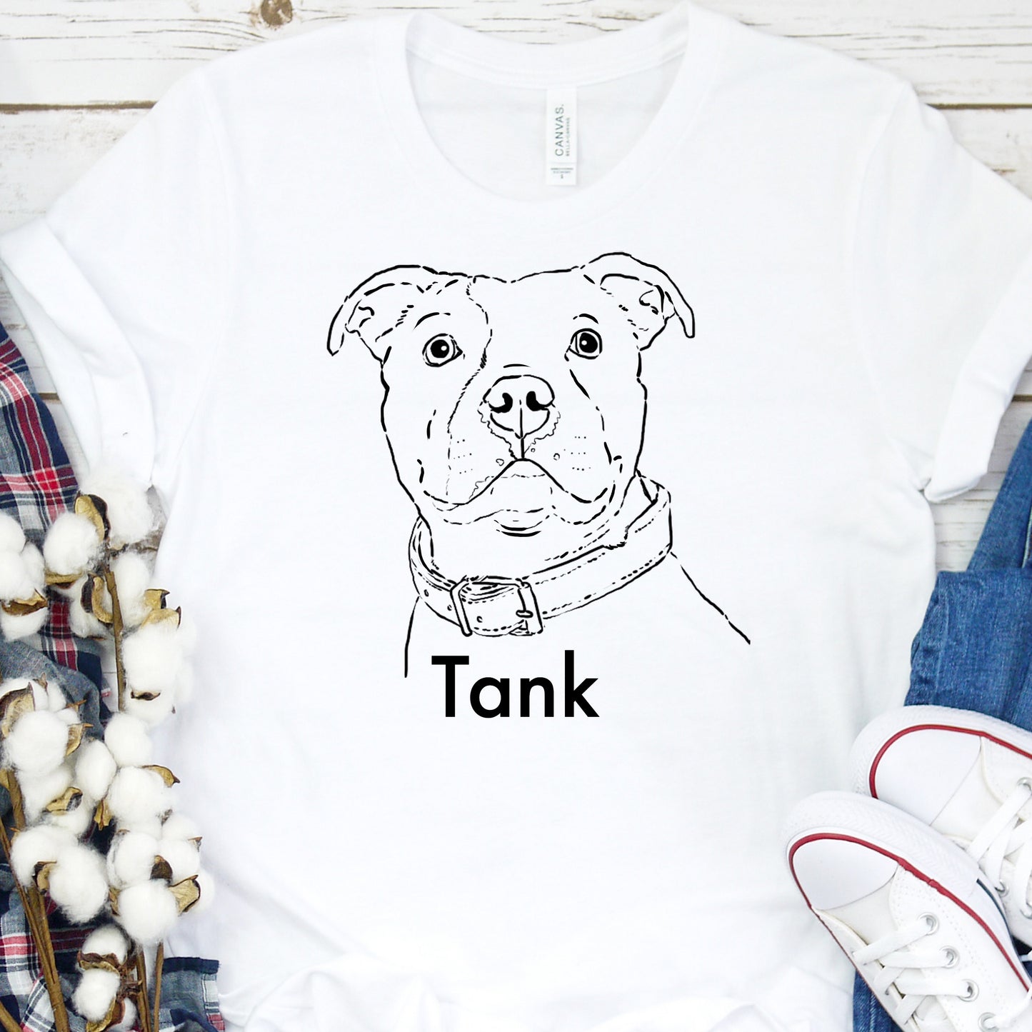 Custom Pet Sketch T-Shirt, Custom Dog Shirt, Custom Cat Shirt, Custom Pet Shirt