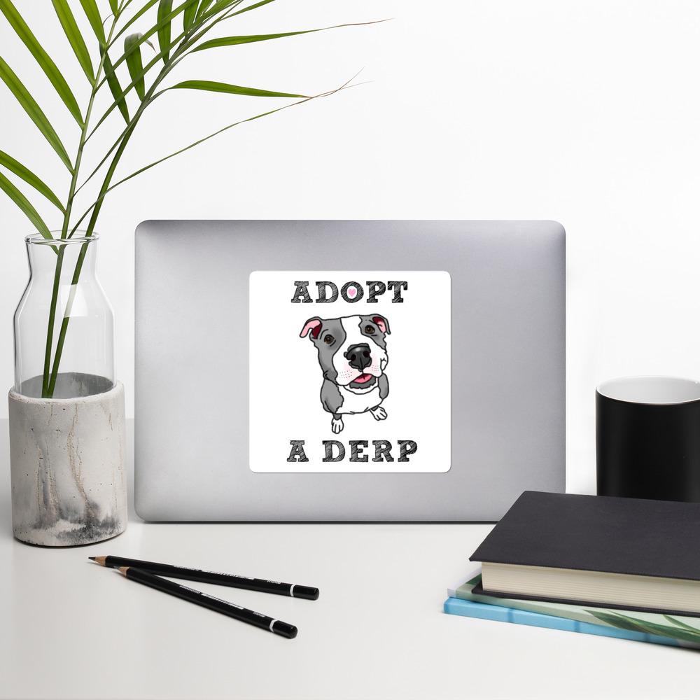 Stickers - Adopt A Derp Pitbull Vinyl Sticker