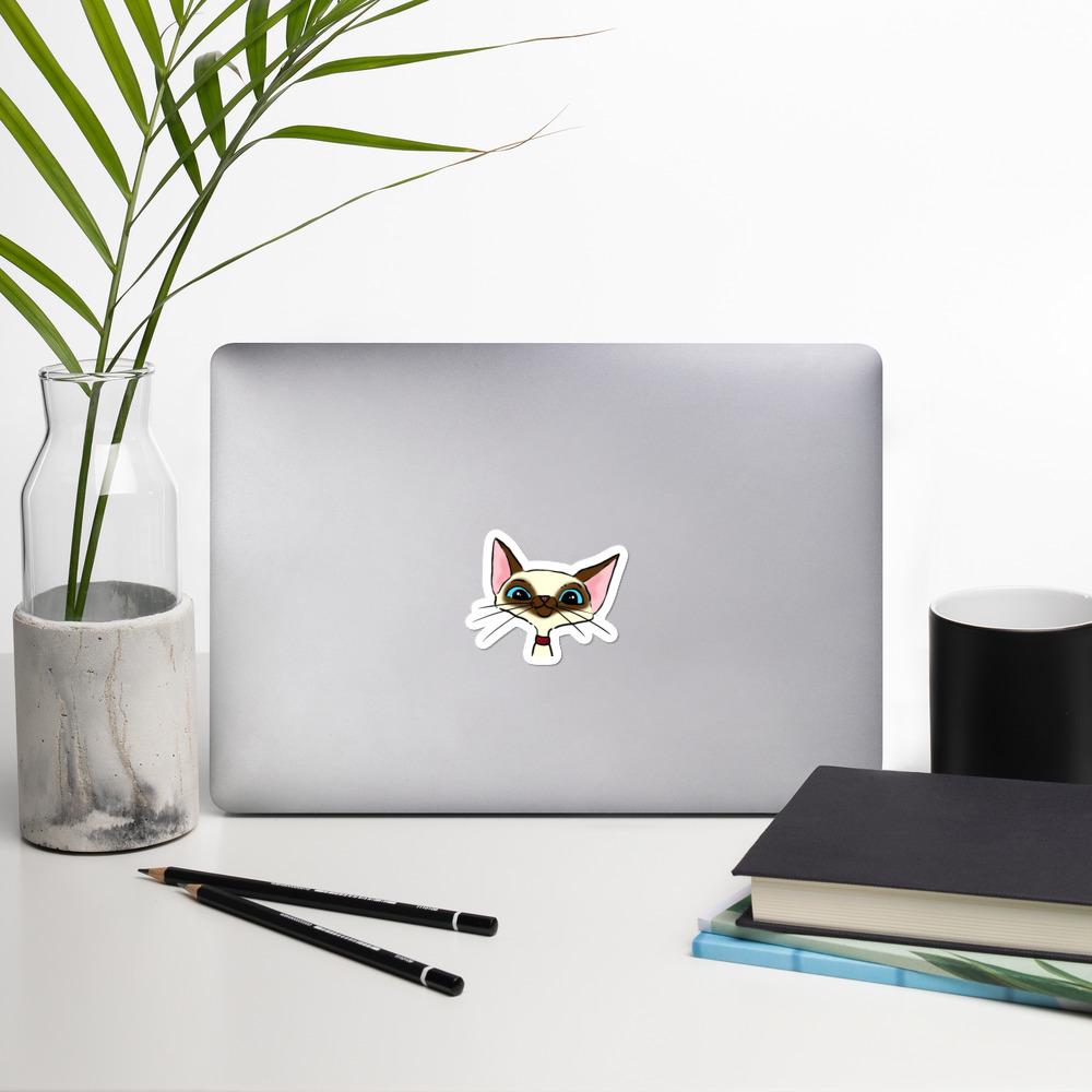 Stickers - Cartoon Siamese Cat Vinyl Sticker