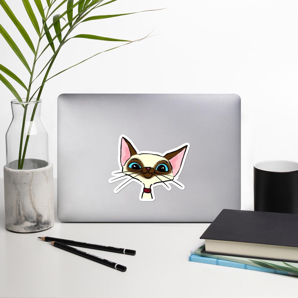 Stickers - Cartoon Siamese Cat Vinyl Sticker