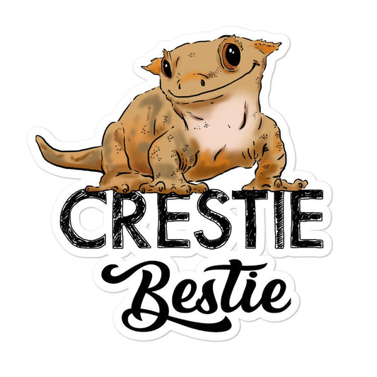 Stickers - "Crestie Bestie" Crested Gecko Vinyl Sticker