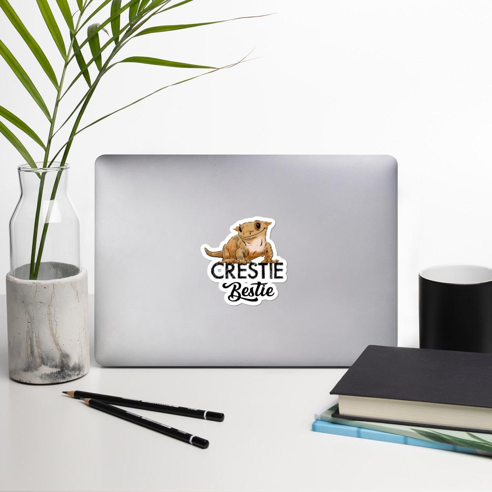 Stickers - "Crestie Bestie" Crested Gecko Vinyl Sticker