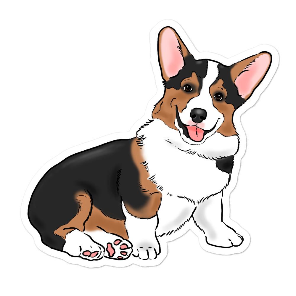 Stickers - Tri Color Corgi Vinyl Sticker