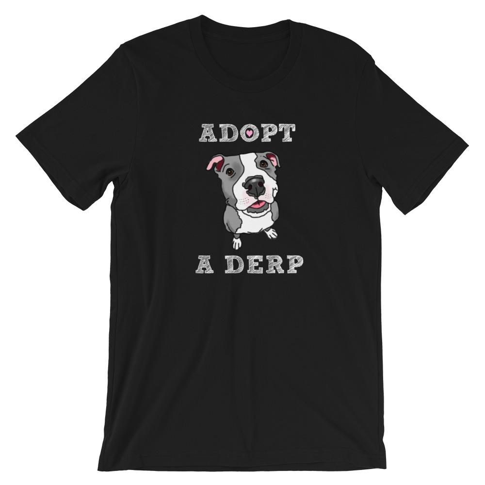 Adopt a Derp Funny Rescue Pit Bull T Shirt