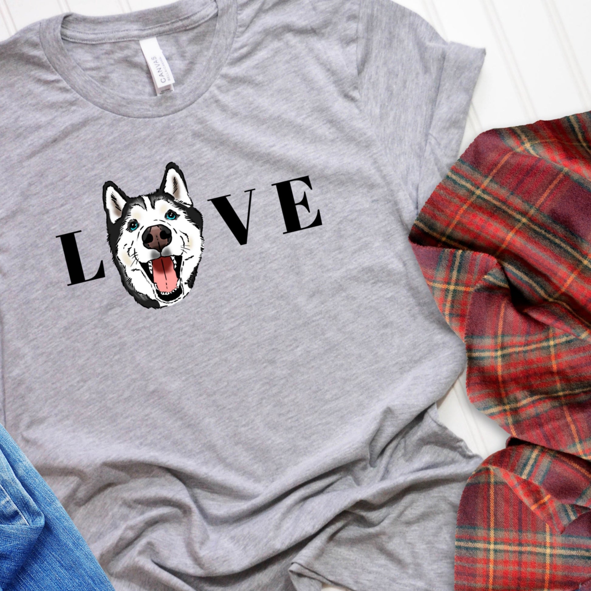 T-Shirts - Husky LOVE Unisex T-Shirt