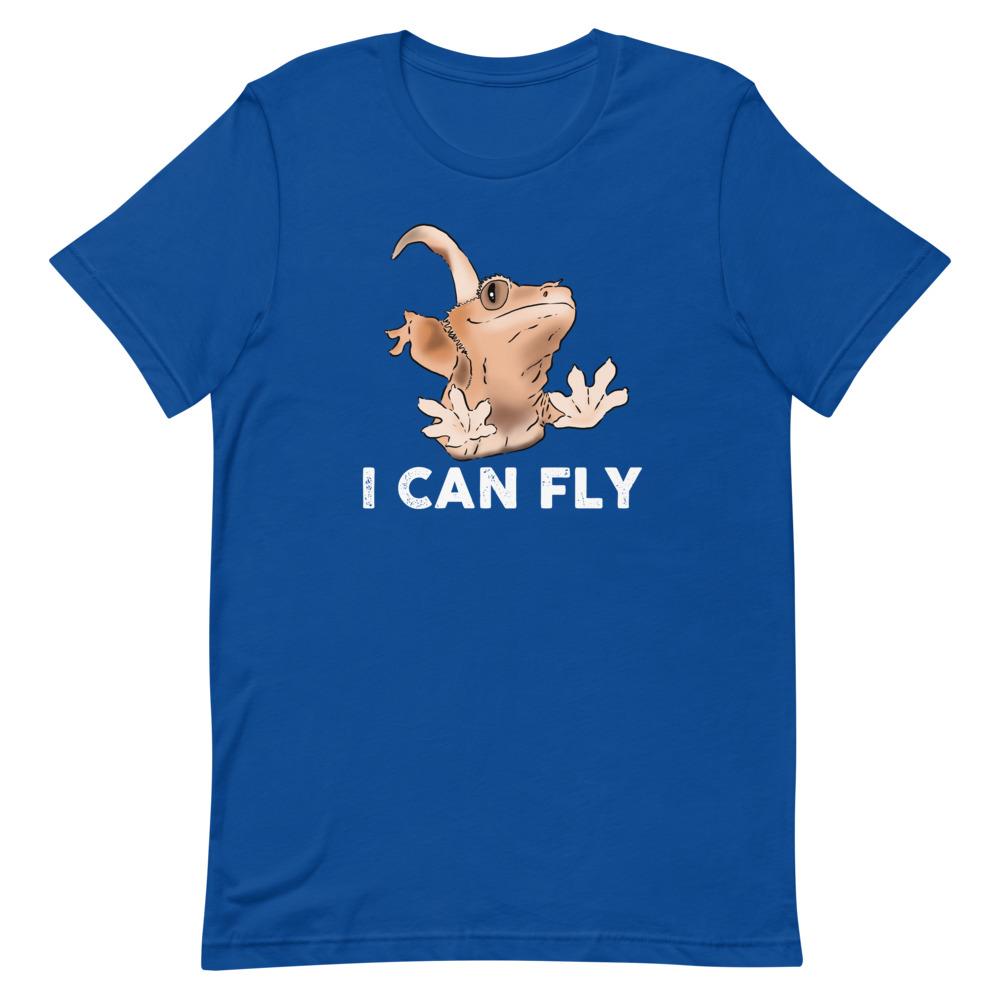 T-Shirts - "I Can Fly" Funny Crested Gecko Unisex T-Shirt