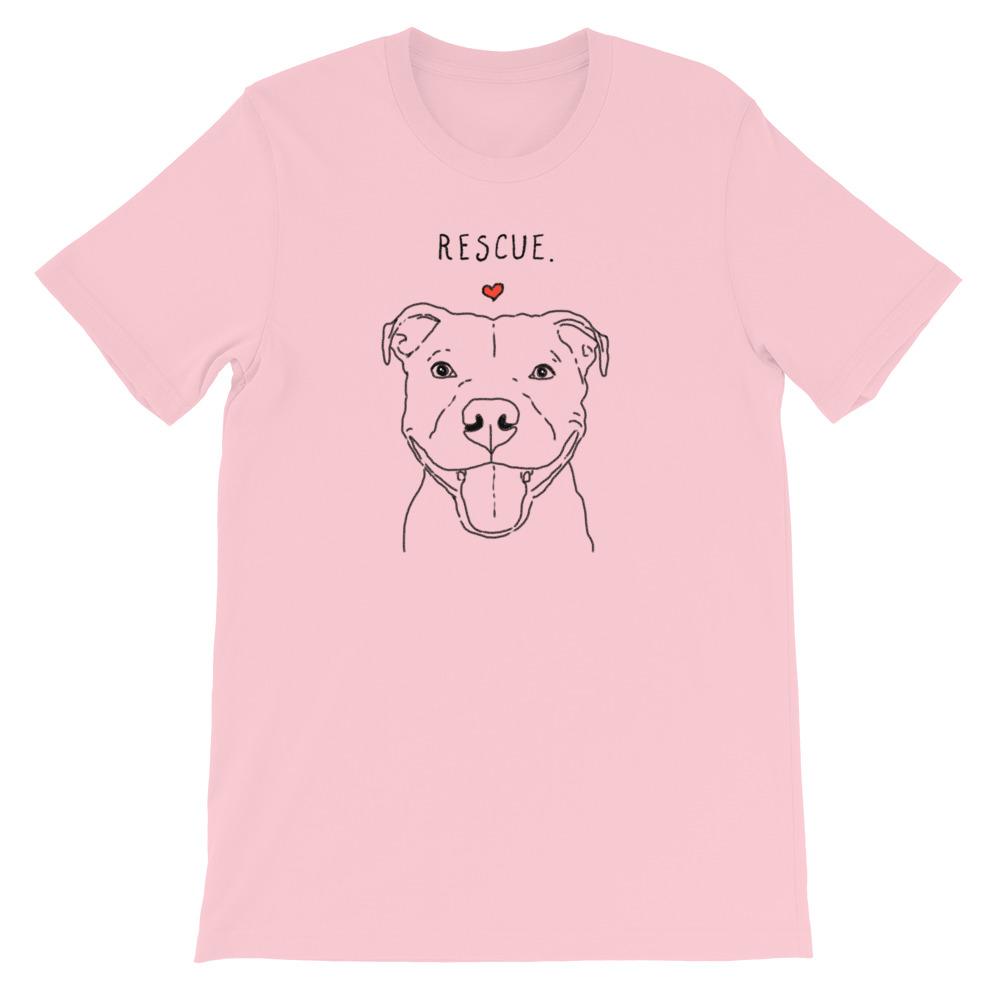 T-Shirts - Rescue Love Smiling Pit Bull T-Shirt