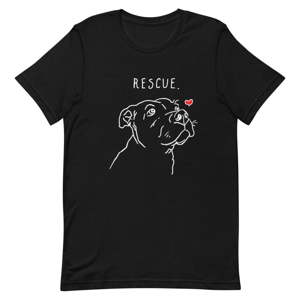 T-Shirts - Rescue Love T-Shirt Dark: Unisex Tee