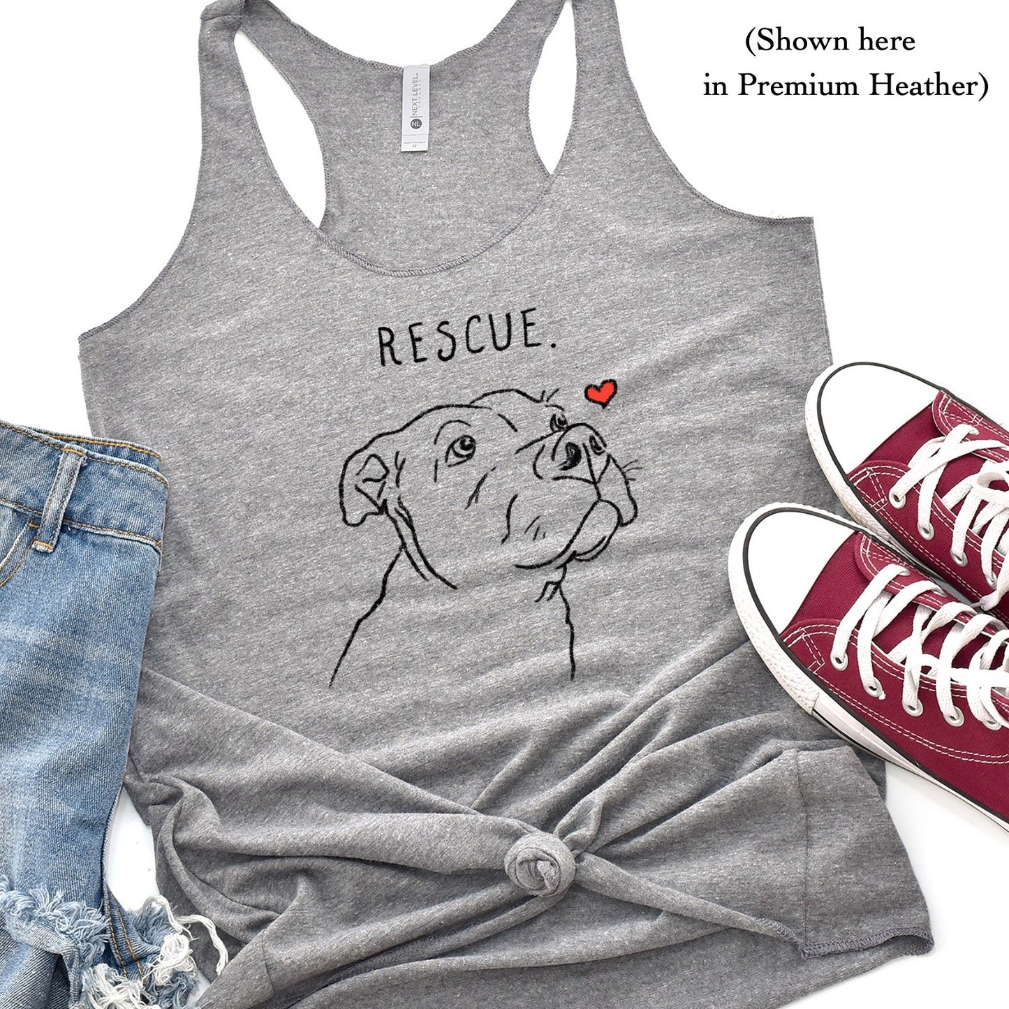 T-Shirts - Rescue Love Womens Racerback Tank