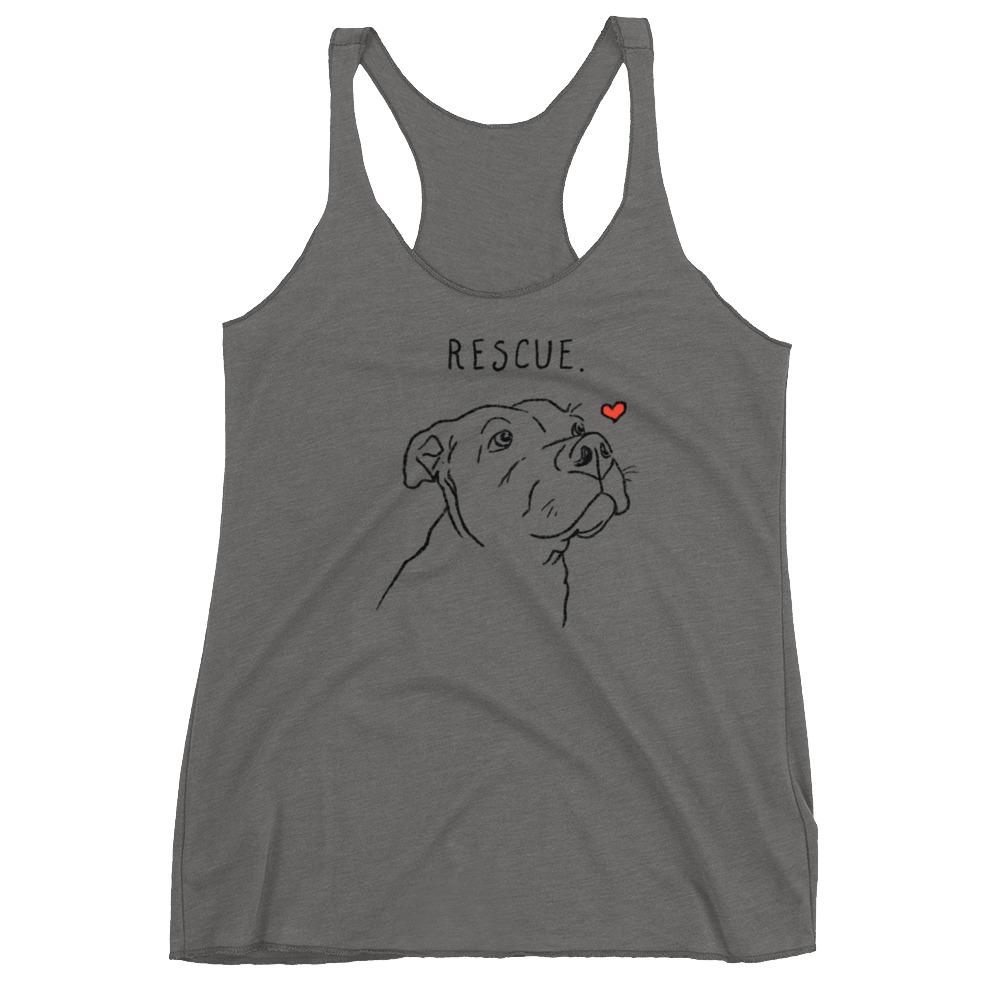 T-Shirts - Rescue Love Womens Racerback Tank