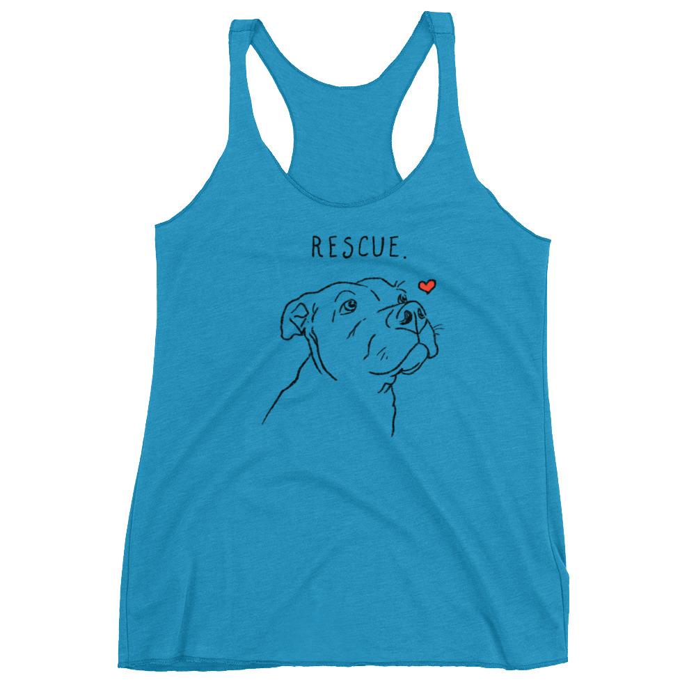 T-Shirts - Rescue Love Womens Racerback Tank