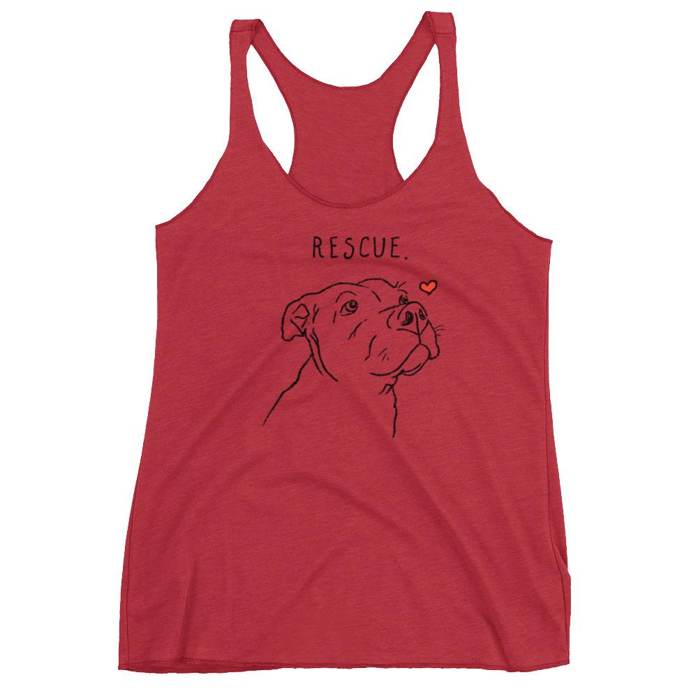 T-Shirts - Rescue Love Womens Racerback Tank