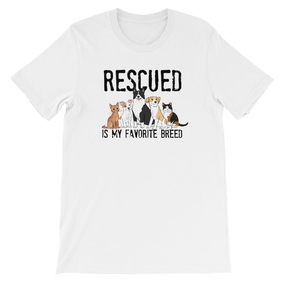 T-Shirts - Rescued Is My Favorite Breed Unisex T-Shirt