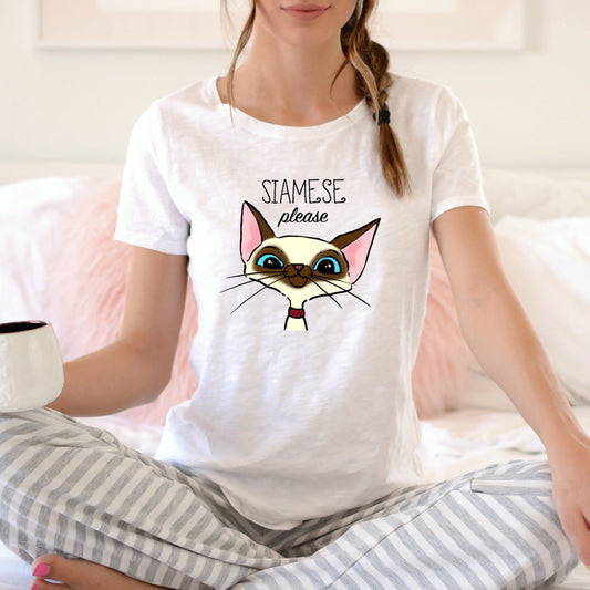 T-Shirts - Siamese Please Cartoon T-Shirt